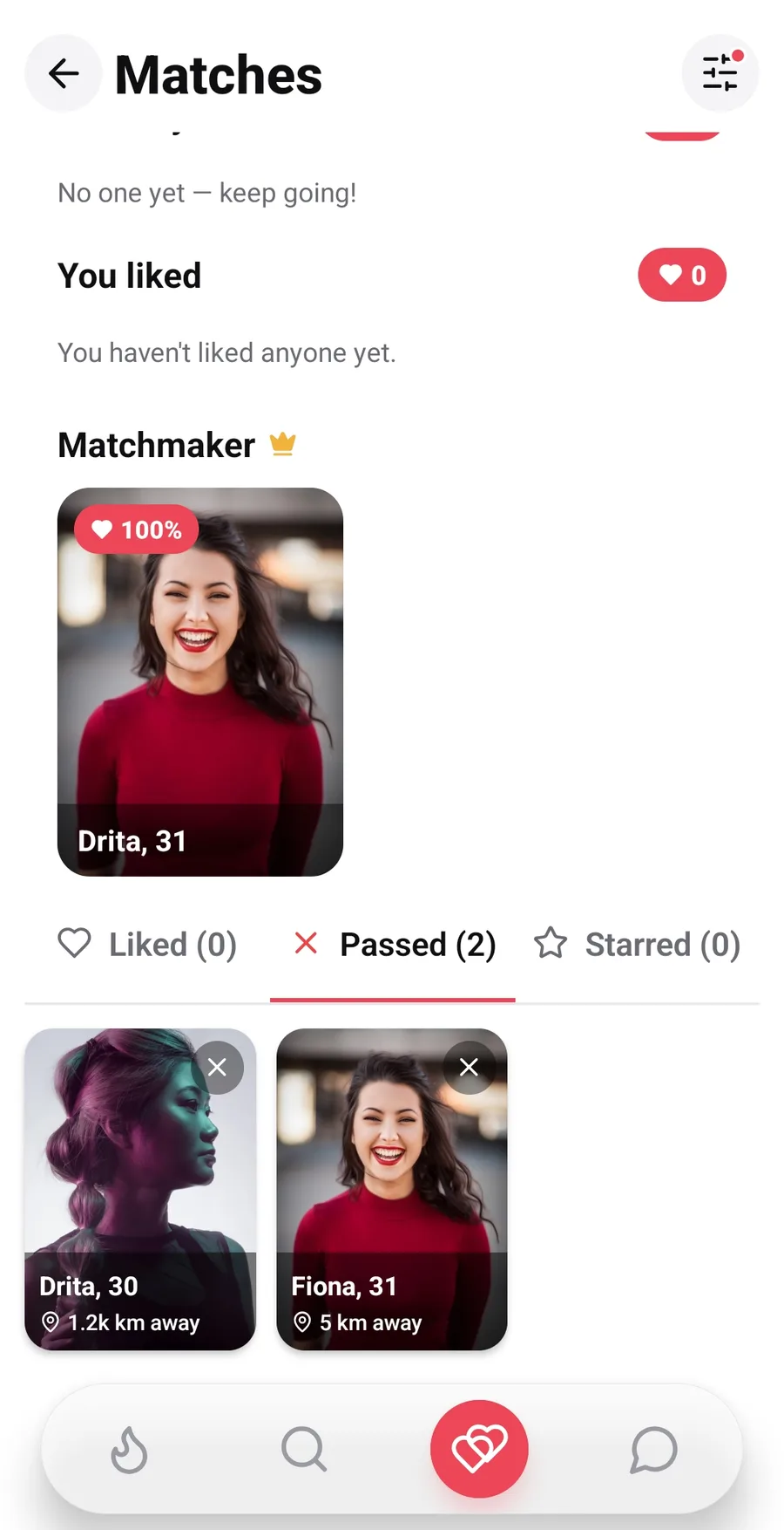 Zemra Albanian dating app screenshot: Light or dark