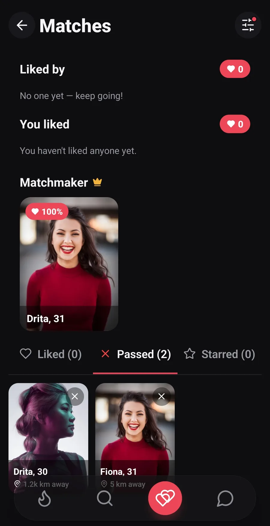 Zemra Albanian dating app screenshot: Matchmaker